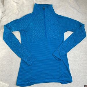 Columbia Omni-wick long sleeve blue striped shirt